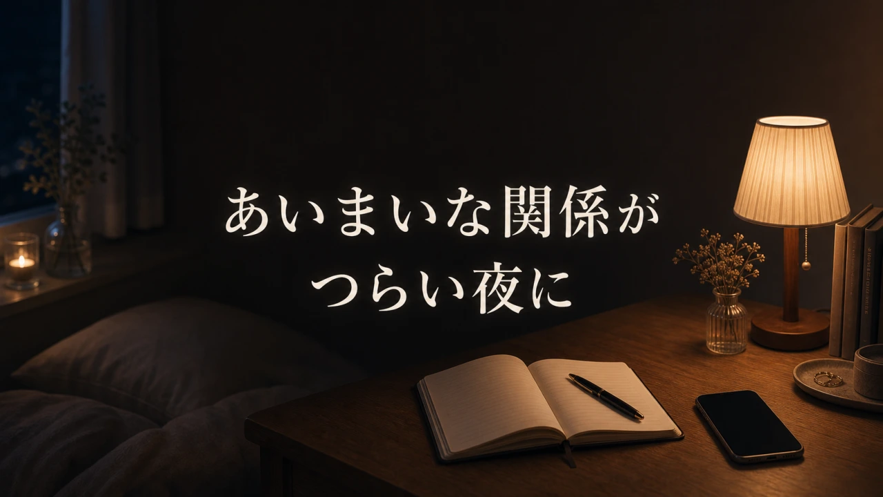 曖昧な関係がつらい夜に、彼の気持ちを決めつける前に整理したいこと