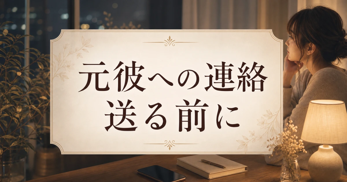 復縁したいけど連絡していいか迷う夜に、送る前に整理したいこと